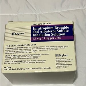 Mylan Inhalation Solution Box
